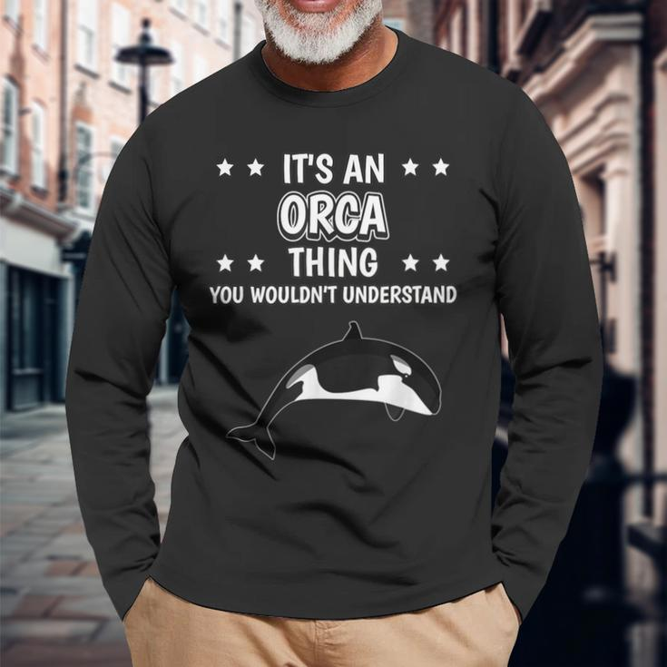 With Slogan Ist So Ein Orca Ding Langarmshirts Geschenke für alte Männer