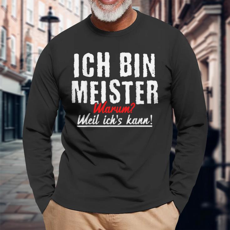 Slogan For Meister Crafts Langarmshirts Geschenke für alte Männer