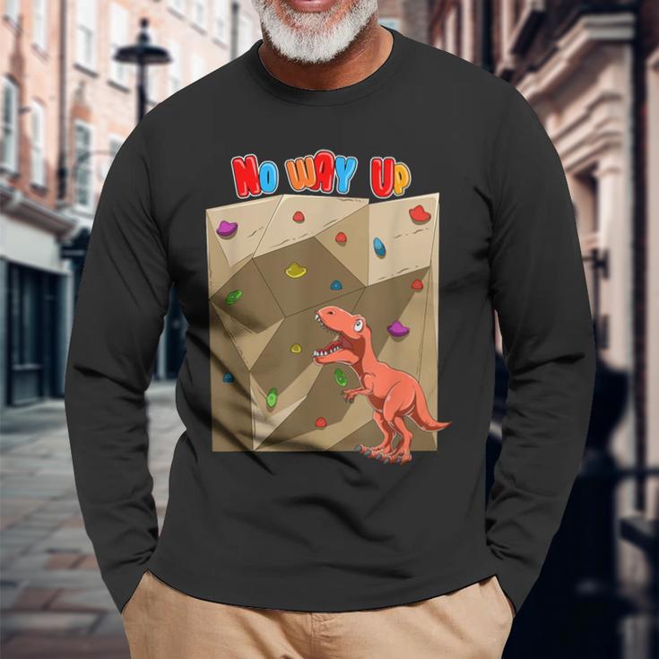 T-Rex Boulder Climbing Langarmshirts Geschenke für alte Männer