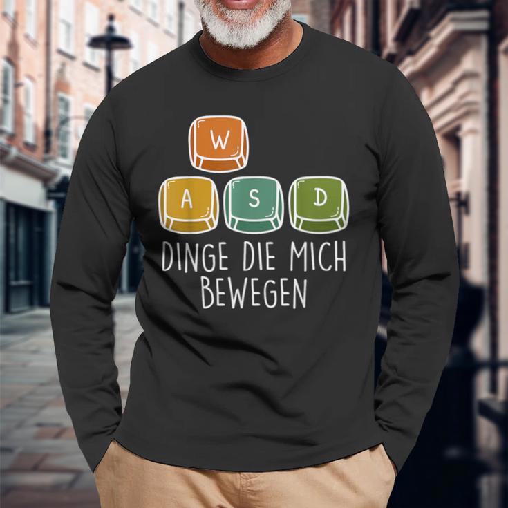 Gamer Dinge Die Mich Bewegen Game Consoleideo Game Langarmshirts Geschenke für alte Männer