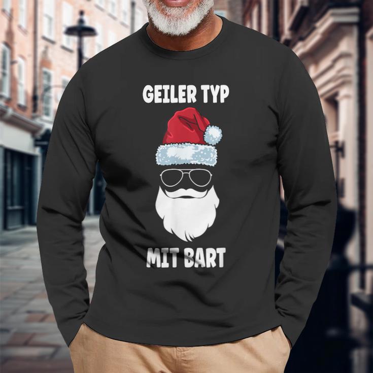 Geiler-Typmitbart Christmas Beard Langarmshirts Geschenke für alte Männer