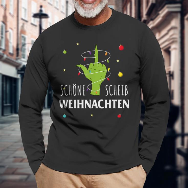 Grumpy Schöne Scheiß Weihnachten Xmas Hate Bad Mood Christmas Langarmshirts Geschenke für alte Männer