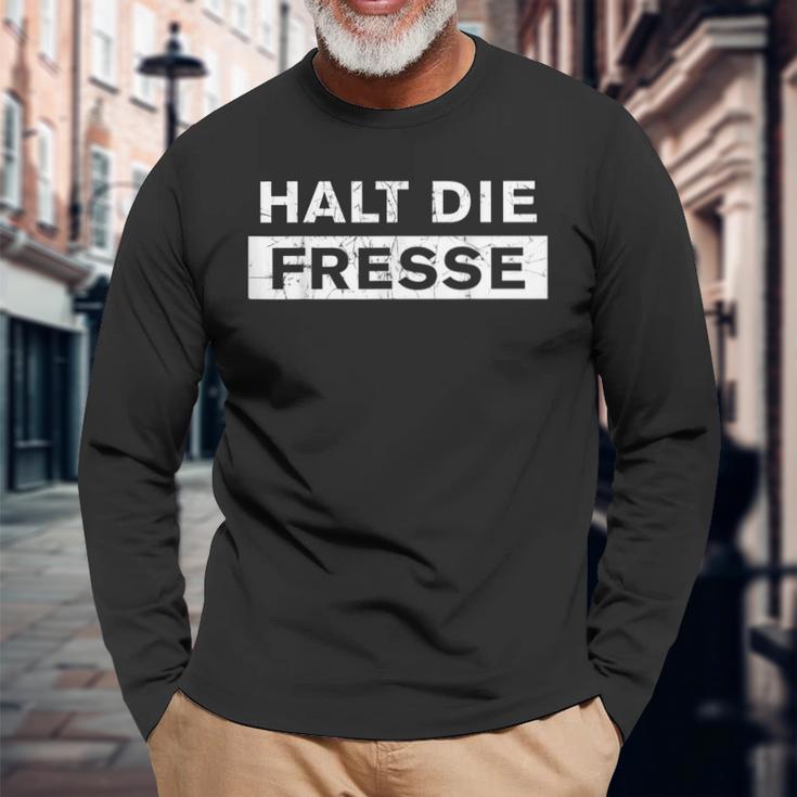 Halt Die Fresse Schnauze Maul Langarmshirts Geschenke für alte Männer