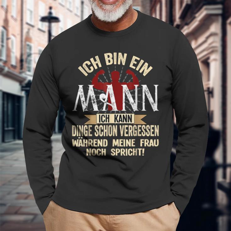 Ich Bin Ein Mann Ich Kann Dinge Schonergessen Humour Fun Langarmshirts Geschenke für alte Männer