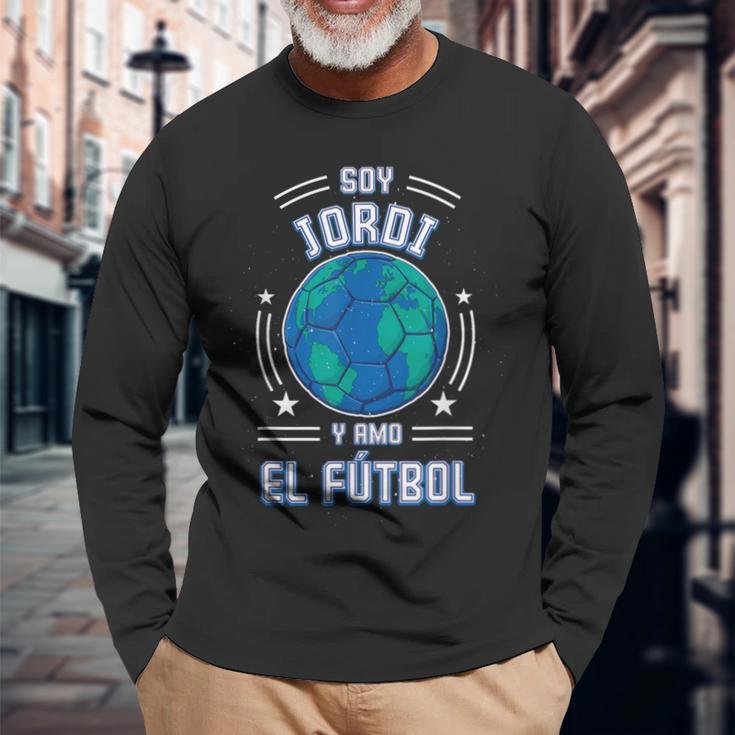 Ich Bin Jordi Und Ich Liebe Den Fußball Für Fußballfans Langarmshirts Geschenke für alte Männer