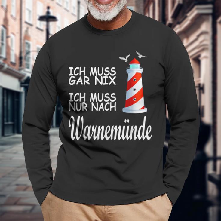 Ich Muss Nur Nach Warnemünde Langarmshirts Geschenke für alte Männer