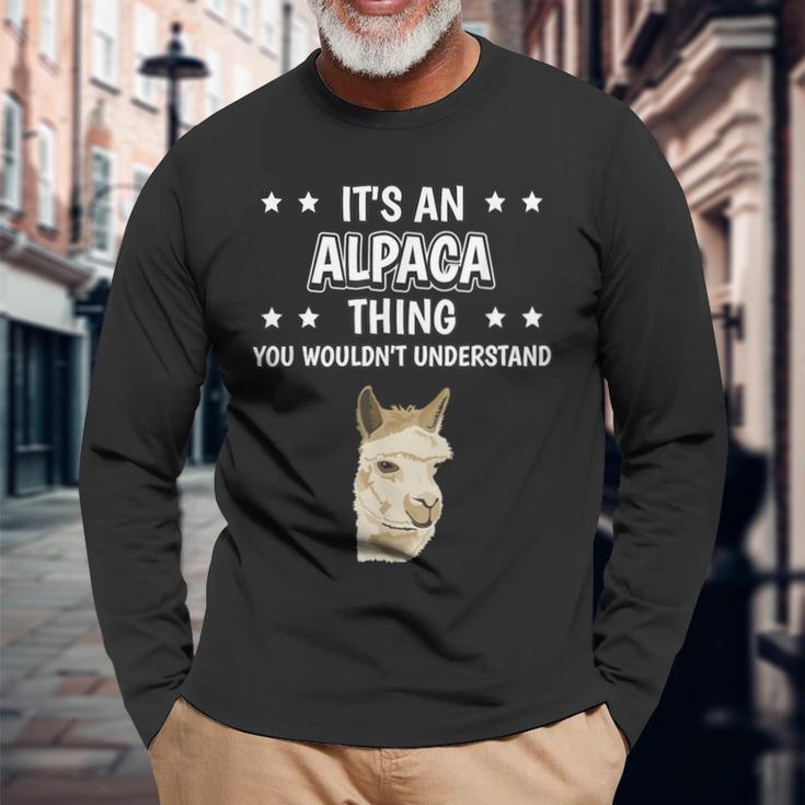 Ist So Ein Alpaka Ding Lustiger Spruch Alpakas Langarmshirts Geschenke für alte Männer