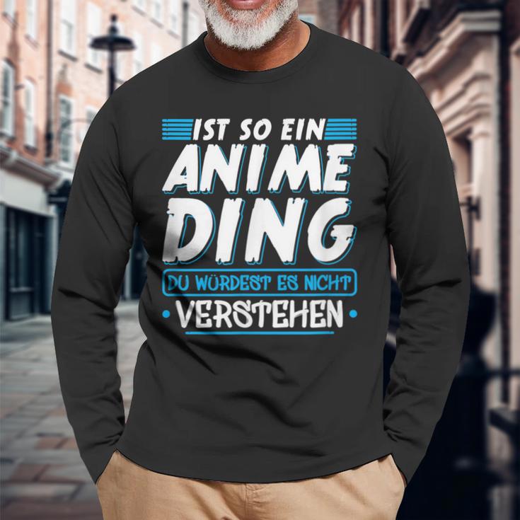 Ist So Ein Anime Ding Anime Langarmshirts Geschenke für alte Männer