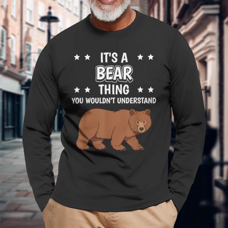 Ist So Ein Bär Ding Lustiger Spruch Bären Langarmshirts Geschenke für alte Männer