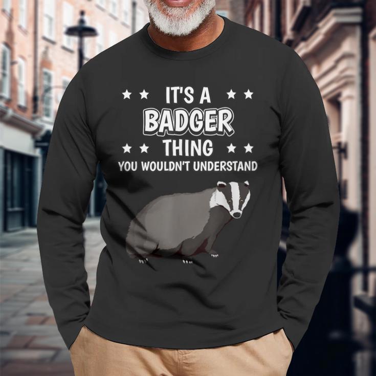 Ist So Ein Dachs Ding Saying Badger Langarmshirts Geschenke für alte Männer