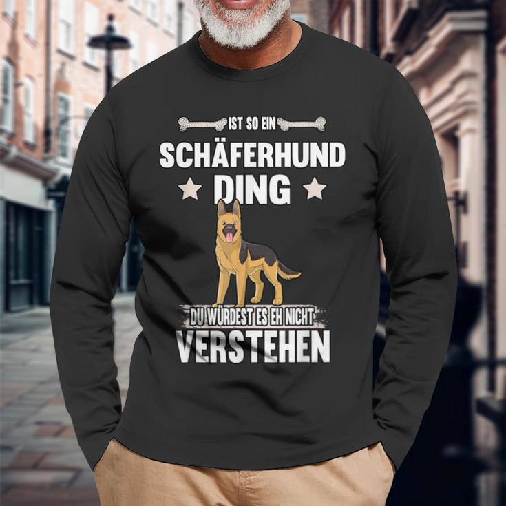 Ist So Ein Deutscher Shepherd Ding Dog S Langarmshirts Geschenke für alte Männer