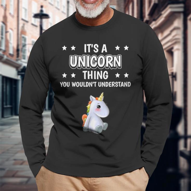 Ist So Ein Einhorn Ding Lustiger Spruch Einhörner Langarmshirts Geschenke für alte Männer