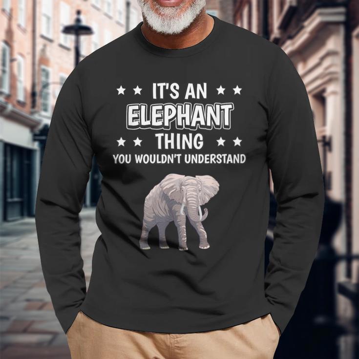 Ist So Ein Elefant Ding Lustiger Spruch Elefanten Langarmshirts Geschenke für alte Männer