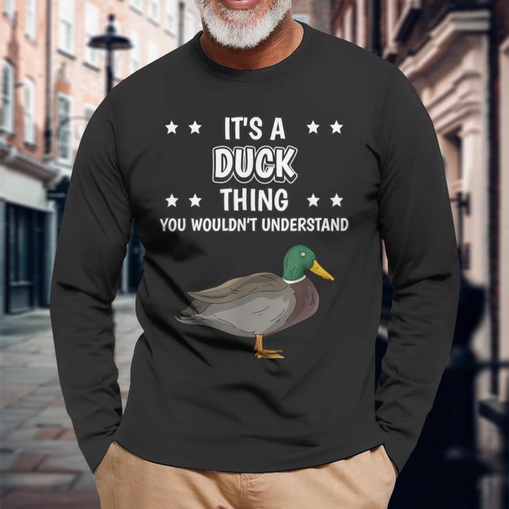 Ist So Ein Ente Ding Lustiger Spruch Enten Langarmshirts Geschenke für alte Männer