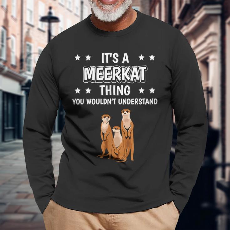 Ist So Ein Erdmännchen Ding Lustiger Spruch Erdmännchen Langarmshirts Geschenke für alte Männer