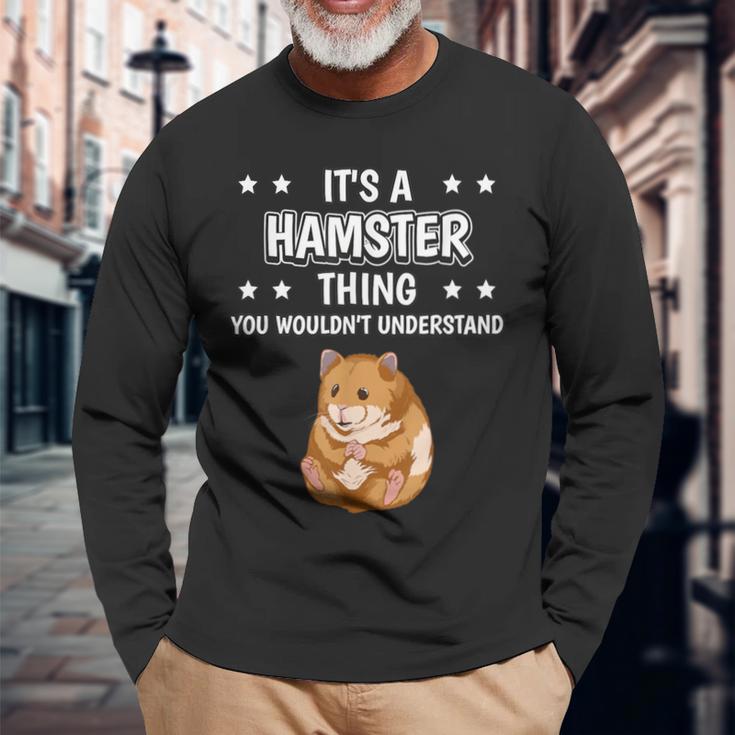 Ist So Ein Hamster Ding Lustiger Spruch Hamster Langarmshirts Geschenke für alte Männer