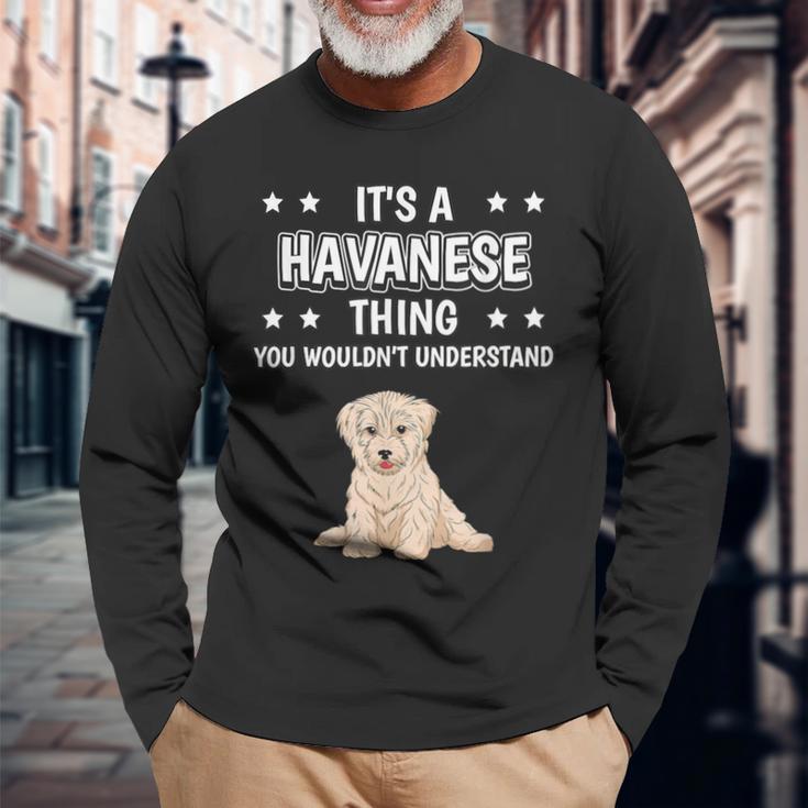 Ist So Ein Havaneser Ding Lustiger Spruch Havaneser Langarmshirts Geschenke für alte Männer