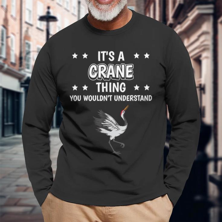 Ist So Ein Kranich Ding Saying Kraniche Langarmshirts Geschenke für alte Männer