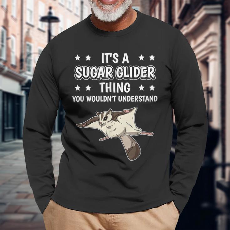 Ist So Ein Kurzkopfgleitbeutler Ding Spruch Sugar Glider Langarmshirts Geschenke für alte Männer