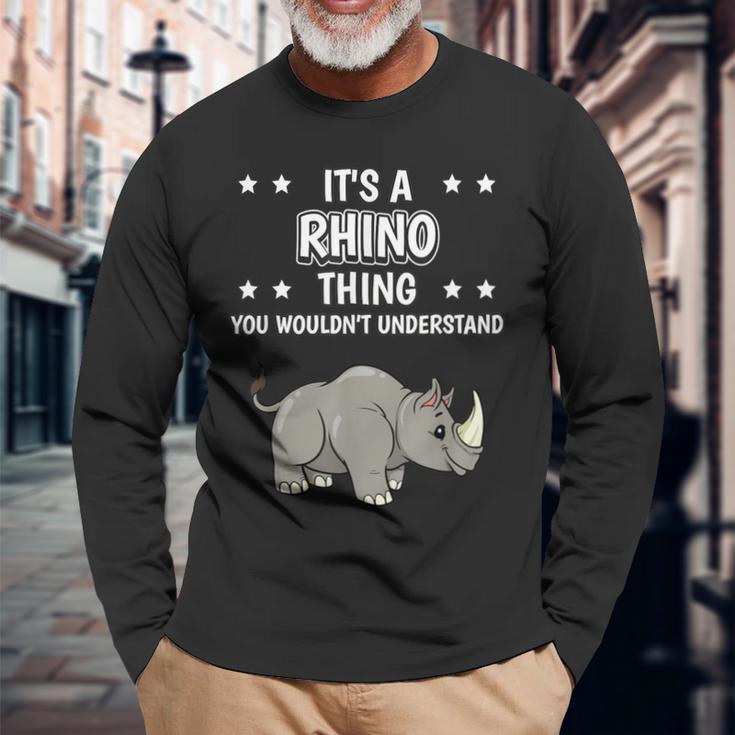 Ist So Ein Nashorn Ding Lustiger Spruch Nashörner Langarmshirts Geschenke für alte Männer