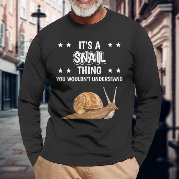 Ist So Ein Schnecke Ding Lustiger Spruch Schnecken Langarmshirts Geschenke für alte Männer