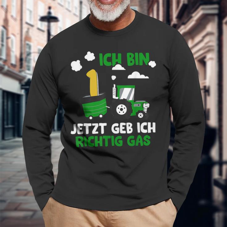 Jetzt Geb Ich Richtig Gas 1St Birthday Boy Tractor S Langarmshirts Geschenke für alte Männer