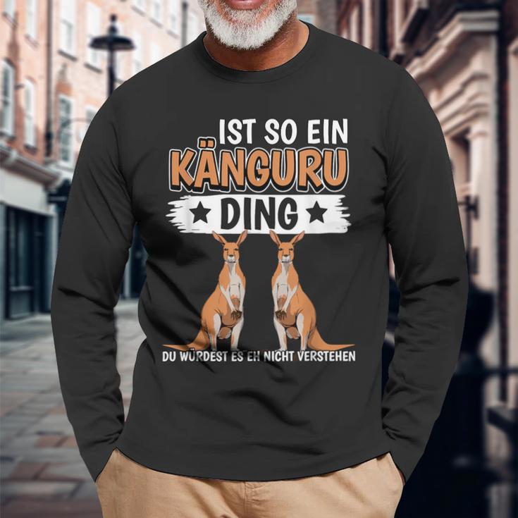 Kängurus Sachen Ist So Ein Känguru Ding Känguru Langarmshirts Geschenke für alte Männer