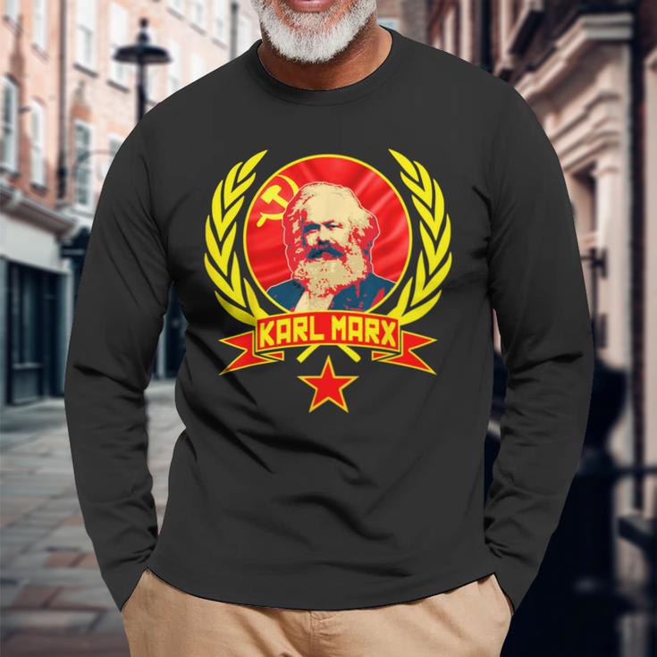 Karl Marx Soviet Communism Propaganda Langarmshirts Geschenke für alte Männer