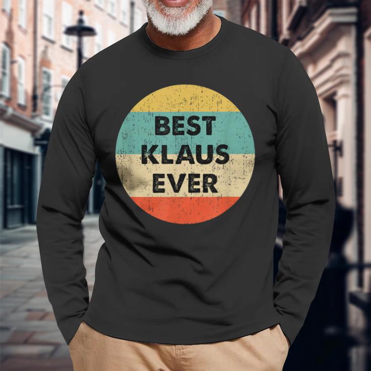 Klaus First Name Langarmshirts Geschenke für alte Männer