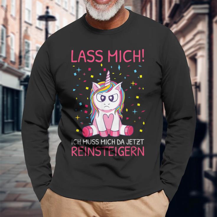 Lass Mich Ich Muss Mich Da Jetzt Reinsteiger Unicorn S Langarmshirts Geschenke für alte Männer