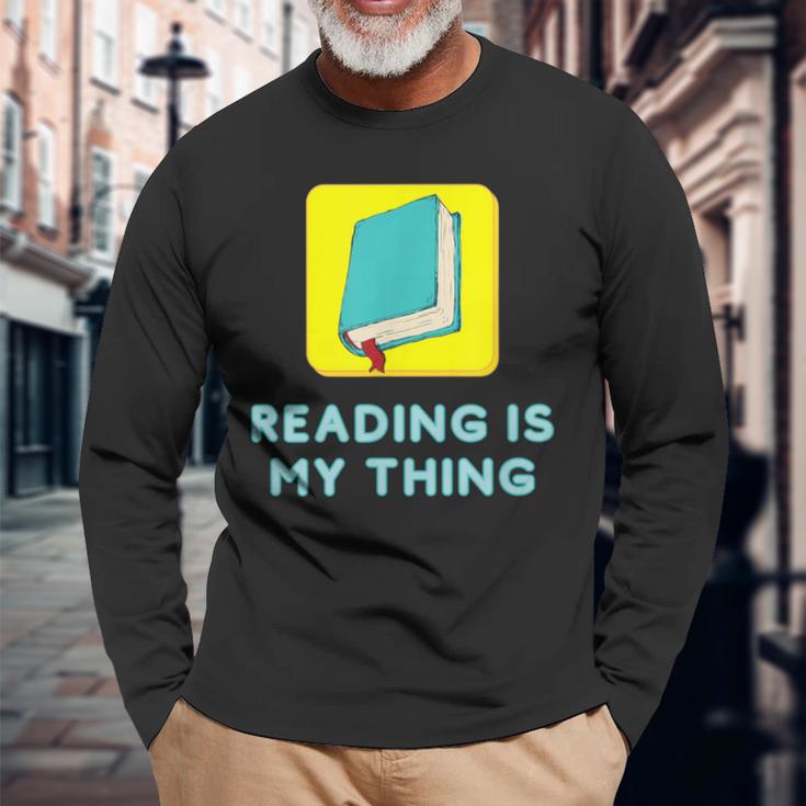 Lesen Ist Mein Ding Lehrer Bibliothekar Bücherwürmer Langarmshirts Geschenke für alte Männer