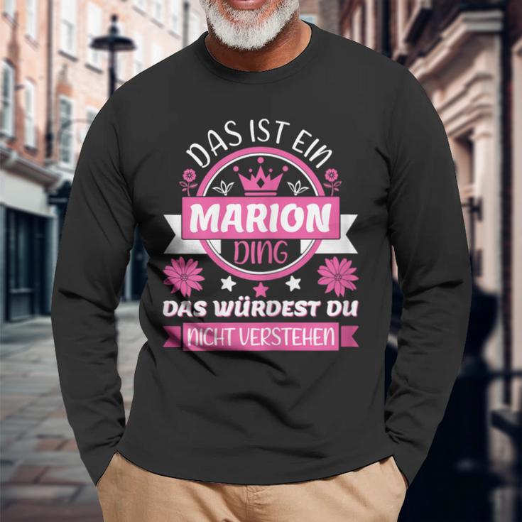 Marion Name First Name Name Name Day Das Ist Ein Marion Ding Langarmshirts Geschenke für alte Männer