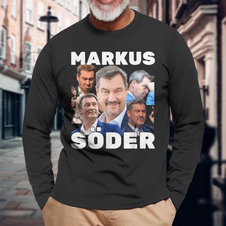 Markus Söder Fan Merch Langarmshirts Geschenke für alte Männer