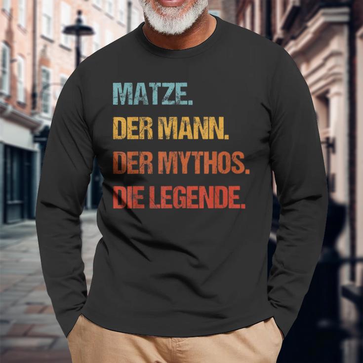 Matze Der Mann Der Mythos Die Legend First Name Langarmshirts Geschenke für alte Männer