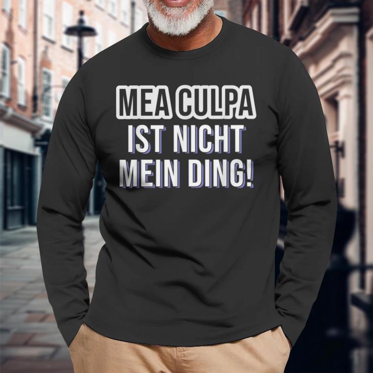 Mea Culpa Ist Nicht Mein Ding Satire S Langarmshirts Geschenke für alte Männer