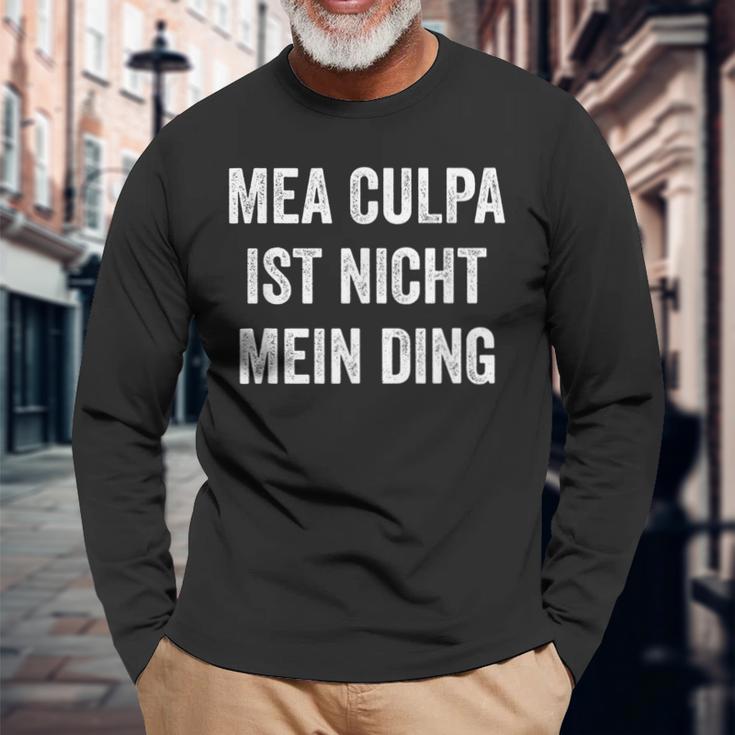 Mea Culpa Ist Nicht Mein Ding S Langarmshirts Geschenke für alte Männer