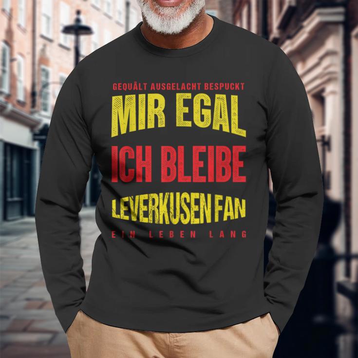 Mir Egal Ich Bleibe Leverkusen Fan Football Fan Club Langarmshirts Geschenke für alte Männer