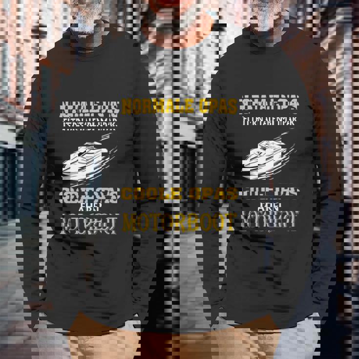 Motorboot Coole Opas Bt Langarmshirts Geschenke für alte Männer