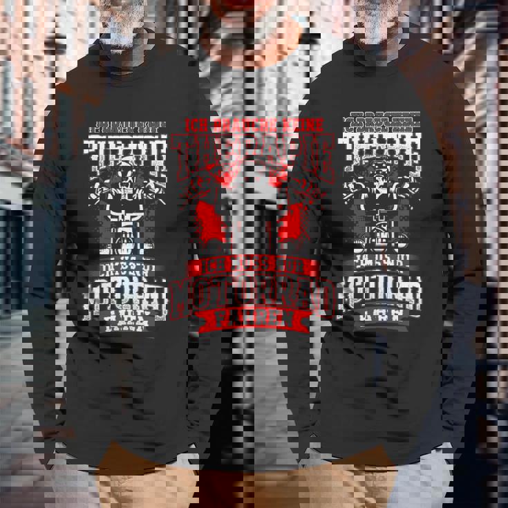 Motorrad Superbike Chopper Therapie Langarmshirts Geschenke für alte Männer