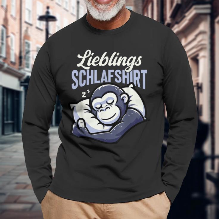 Offizielles Schlaf Gorilla Langschläfer Morgenmuffel Langarmshirts Geschenke für alte Männer