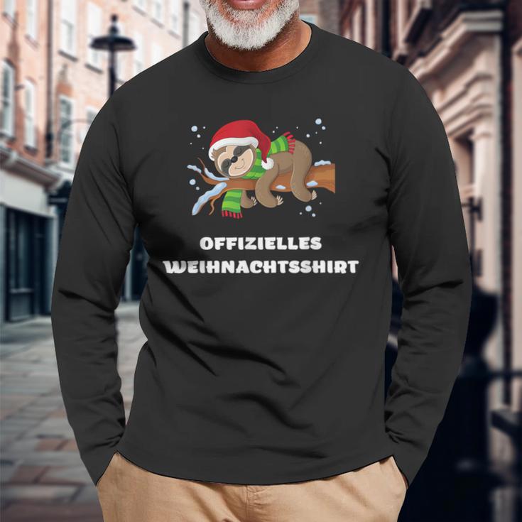 Offizielles Weihnachts Faultier Weihnachten Langarmshirts Geschenke für alte Männer