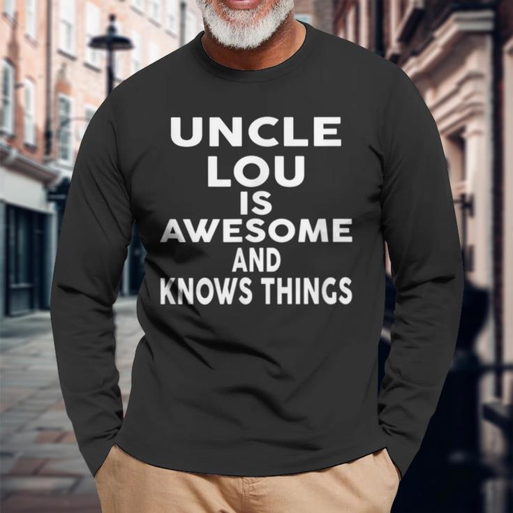 Onkel Lou Ist Großartig Und Weiß Dinge Langarmshirts Geschenke für alte Männer