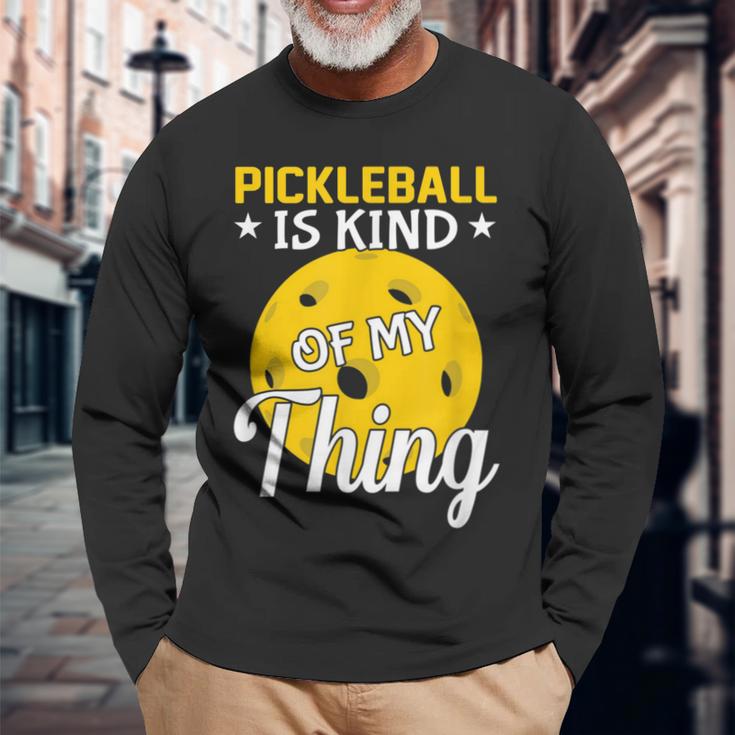 Pickleball Ist Irgendwie Mein Ding Pickleball-Liebhaber Langarmshirts Geschenke für alte Männer