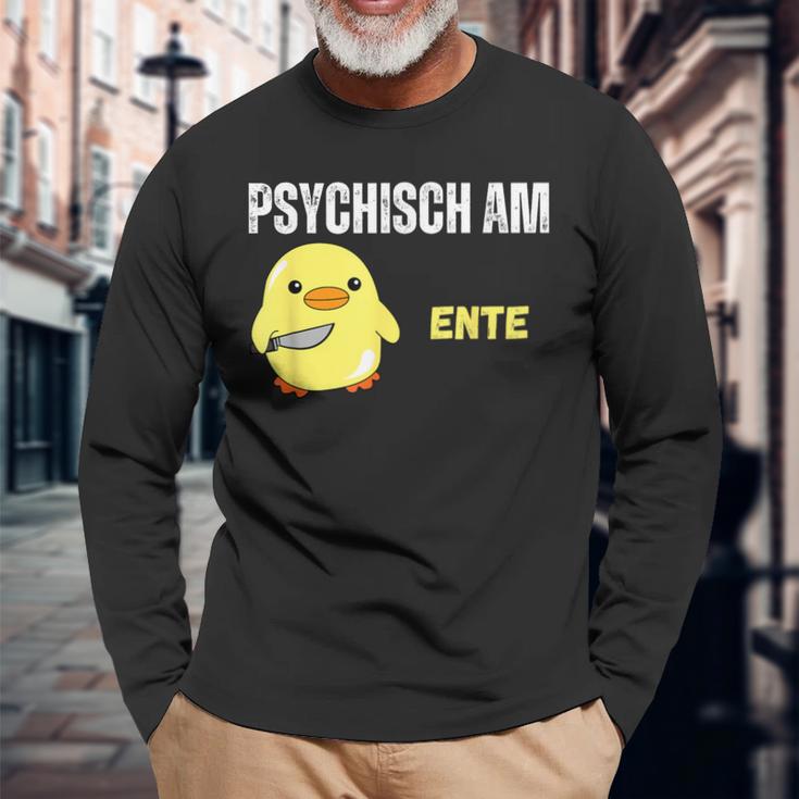 Psychisch Am Ente Lustiges Langarmshirts Geschenke für alte Männer