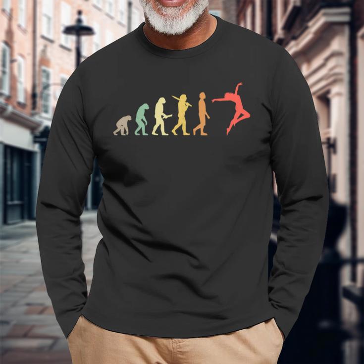 Retro Dance Evolution For Dancer Langarmshirts Geschenke für alte Männer