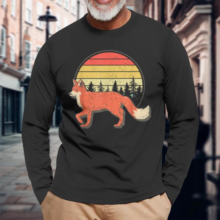 Retro Fox Langarmshirts Geschenke für alte Männer