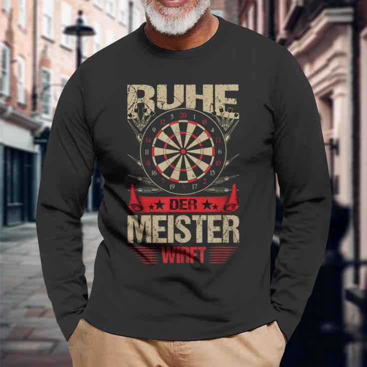 Ruhe Der Meister Werft Dart Langarmshirts Geschenke für alte Männer