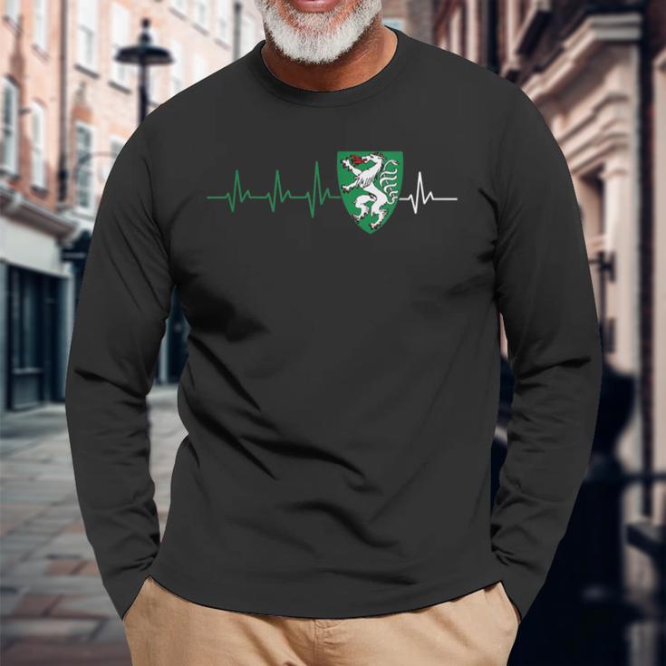 Steiermark Steirisch Crest Heartbeat Steirer Langarmshirts Geschenke für alte Männer