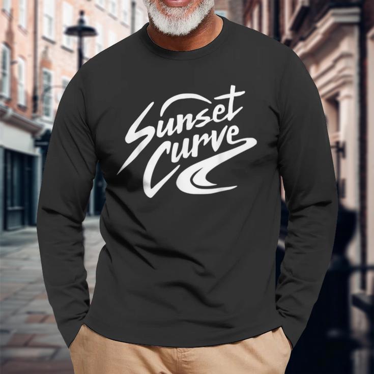 Sunset Curve Band Langarmshirts Geschenke für alte Männer