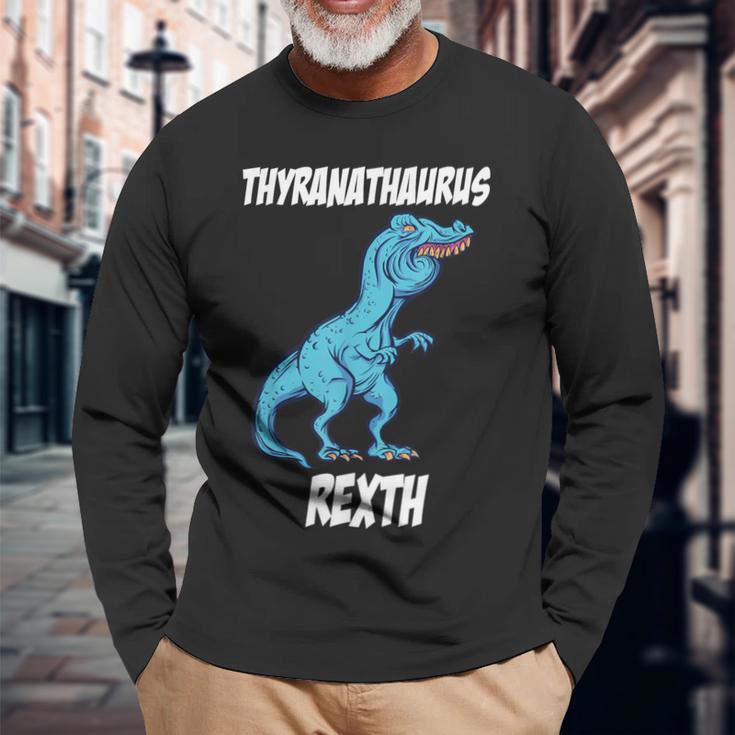 T-Rex Überbiss Meme T-Rex Party Langarmshirts Geschenke für alte Männer